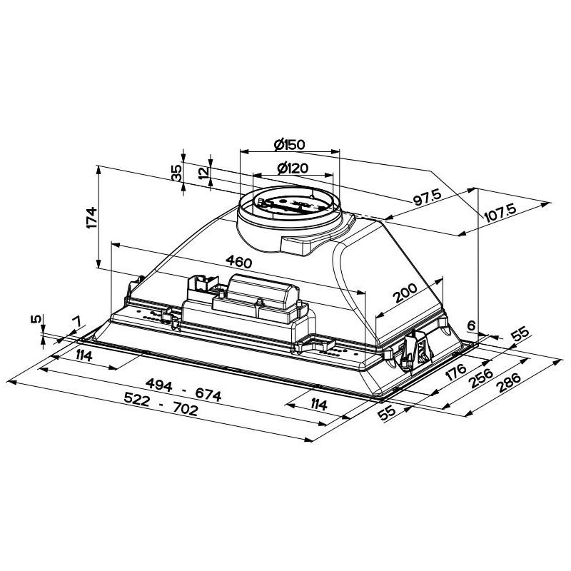 FABER S.p.A. Inka Smart HC X A70 Integrato Acciaio inox 390 m³/h B Negozio online di fabbrica