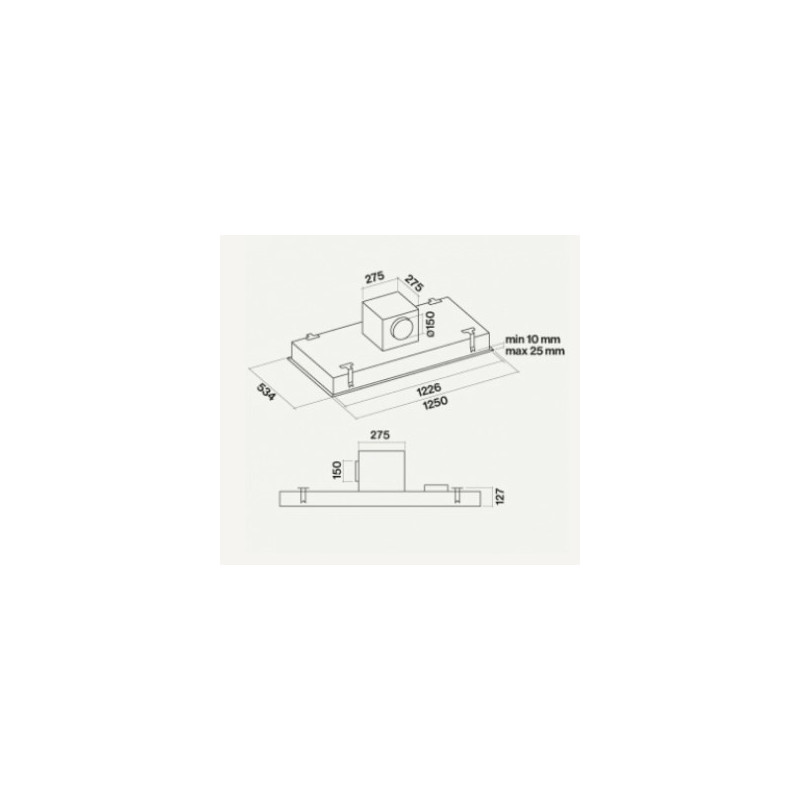 Falmec Skema Integrato a soffitto Bianco B Officina