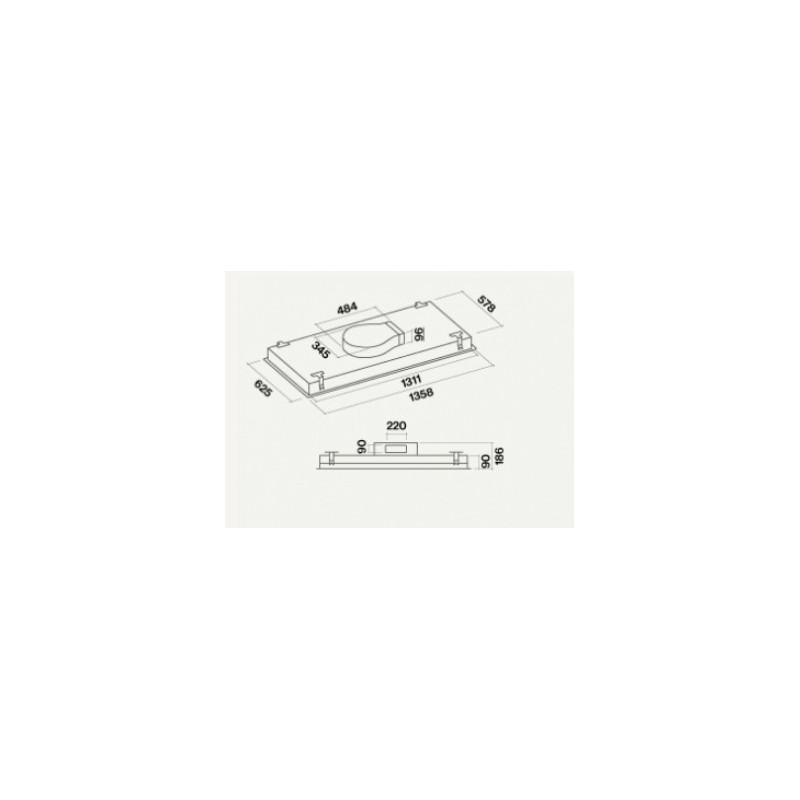 Falmec Nuvola 140 Integrato a soffitto Bianco C 2025