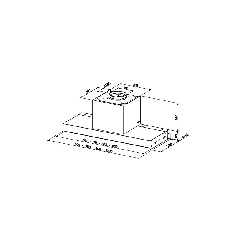 FABER S.p.A. In-Nova Zero Drip A60 Integrato Acciaio inox 690 m³/h Nuovo