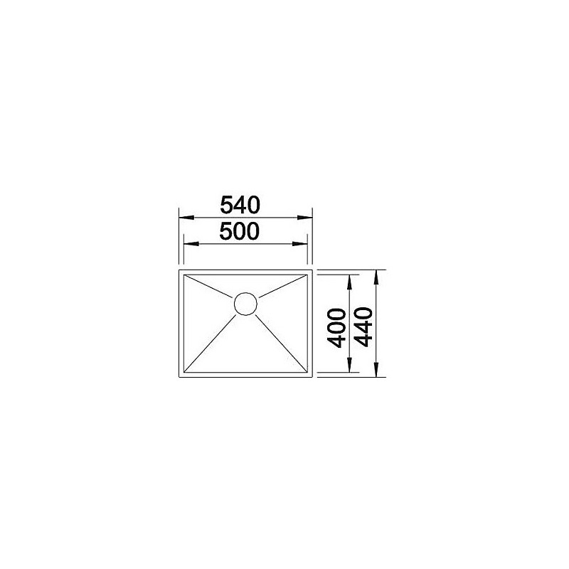 BLANCO 1517244 Lavello Zerox 500-IF 1 vasca 54x44cm Acciaio Inox Durinox Prezzo Ridotto