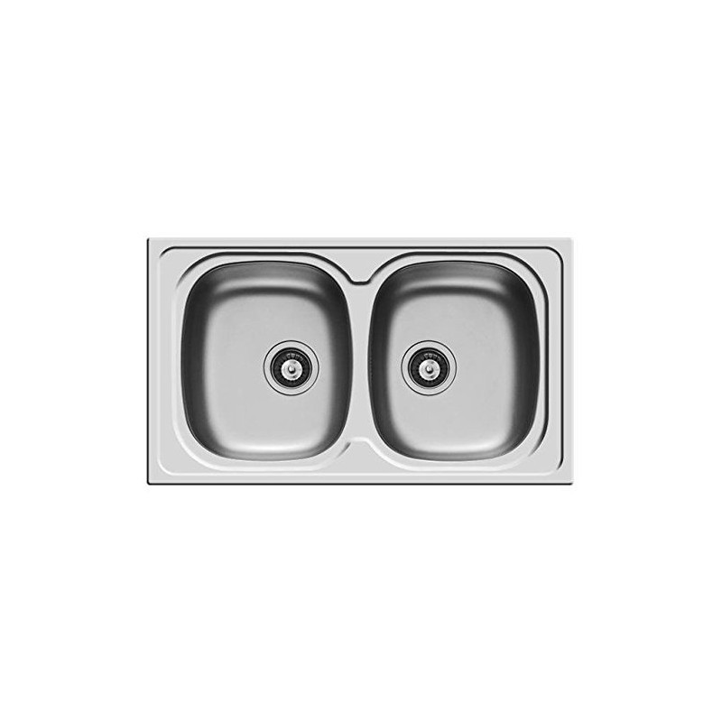 PYRAMIS 100133030 Lavello Sparta 2 vasche 86x50cm Acciaio Inox Offerte stagionali