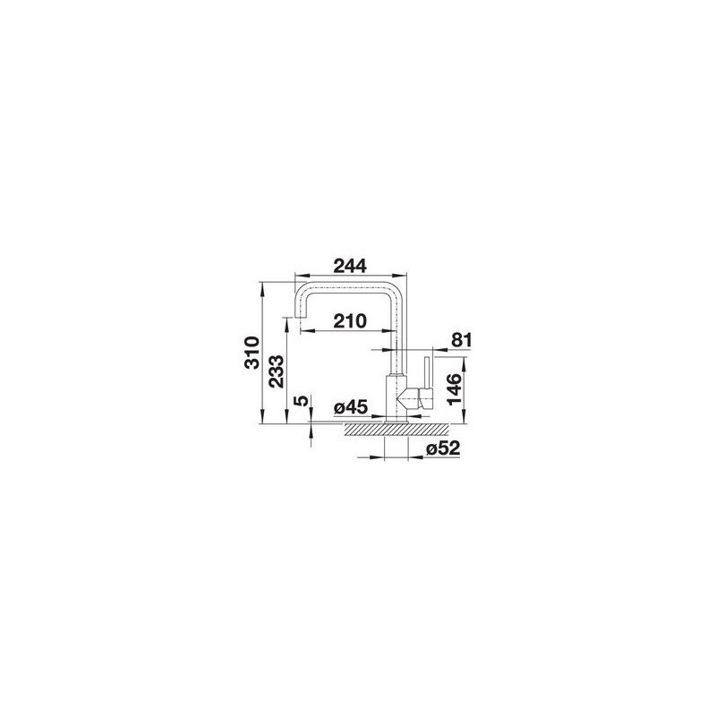 BLANCO 1523103 MISCELATORE MILI canna alta girevole fino a 360 flessibile 350 mm antracite Latest stili