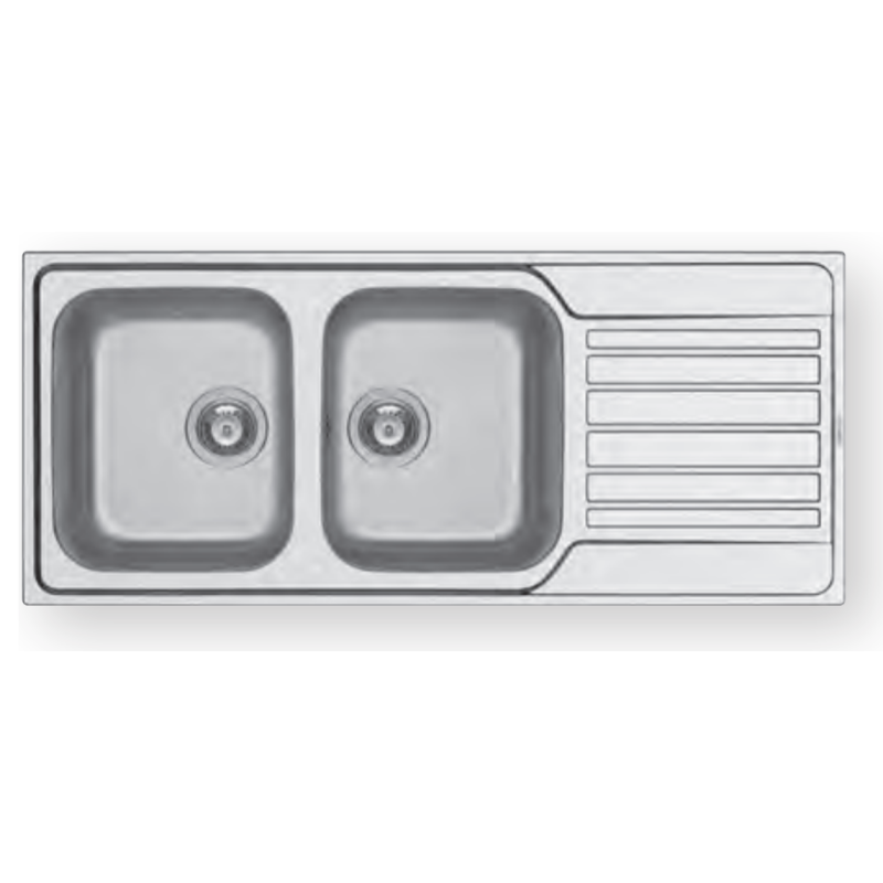PYRAMIS 107174130 Lavello Fedra Extra Vasca SX 1160x500 mm base 80 cm sopratop Acciaio inox Spazzolato Ultimi due giorni