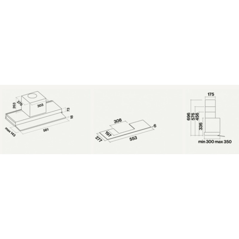 Falmec Move Integrato Bianco 800 m³/h B Italy
