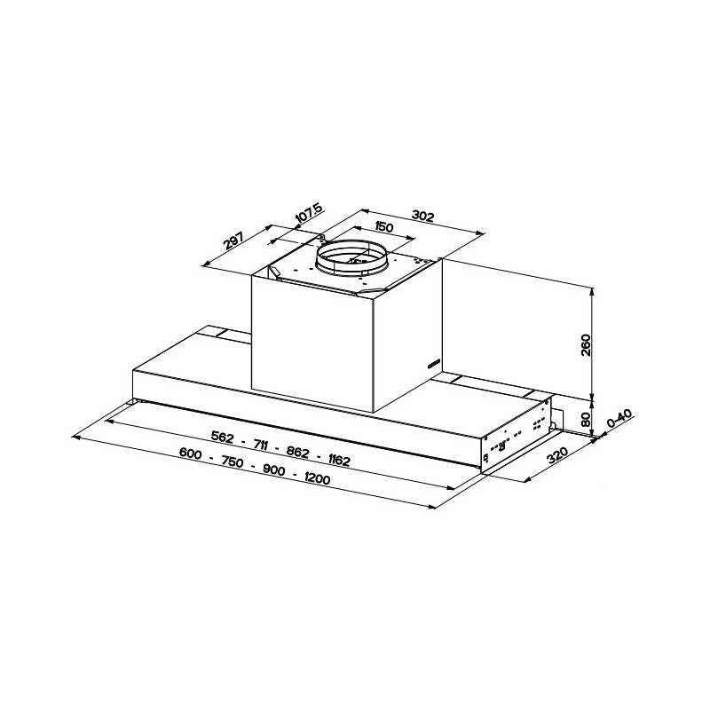FABER S.p.A. In-Nova Premium EV8+ X A75 Integrato Acciaio inox 670 m³/h Sconto