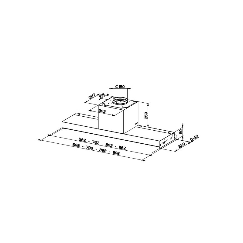 FABER S.p.A. In-Nova Premium BK M A120 Integrato Nero 670 m³/h Offerta