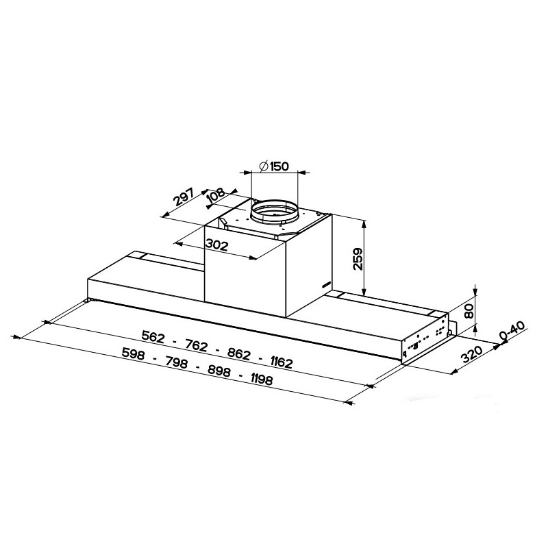 FABER S.p.A. N-Nova Premium BK M A90 Integrato Nero 670 m³/h Economico