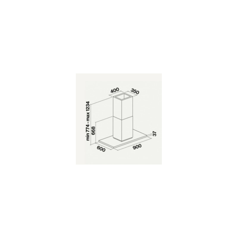Falmec Zenith NRS Cappa aspirante a isola Acciaio inox 800 m³/h C Moda