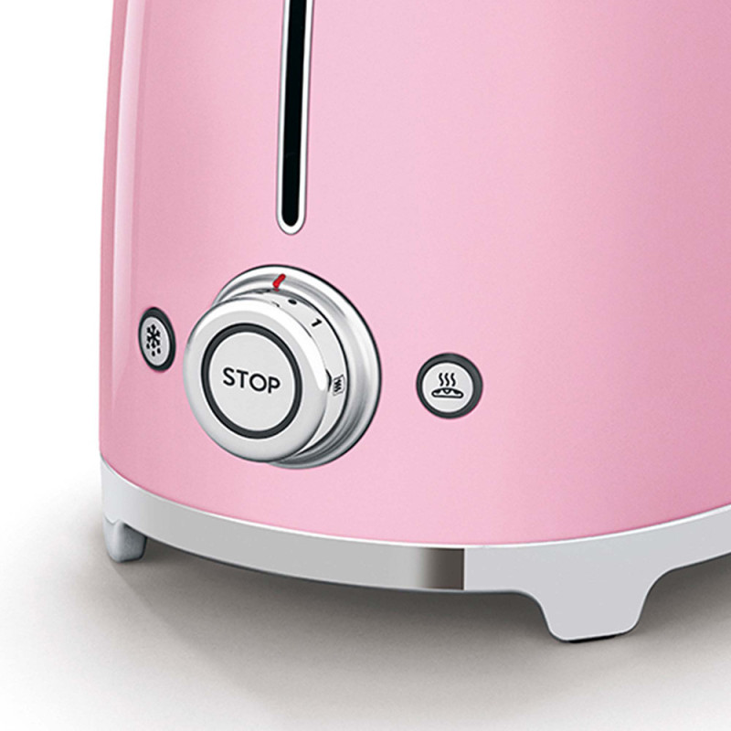 Smeg Tostapane 50's Style – Rosa LUCIDO 2x2 – TSF01PKEU Sostegno trimestrale