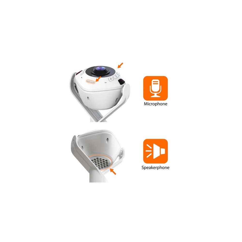 j5create 360° AI-Powered Webcam with Speakerphone Consegna Veloce