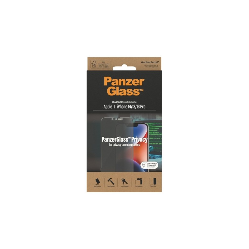 PanzerGlass PanzerGlass Apple iPhone 14/13/13 Pro UWF Privacy AB Offerta per la Festa della Mamma