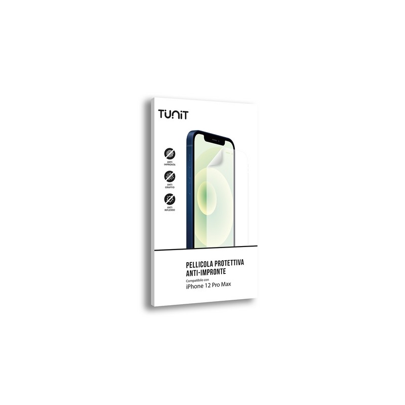 TUNIT Pellicola protettiva anti-impronta e antiriflesso per iPhone 12 Pro Max Comprane uno, ottenene uno gratis