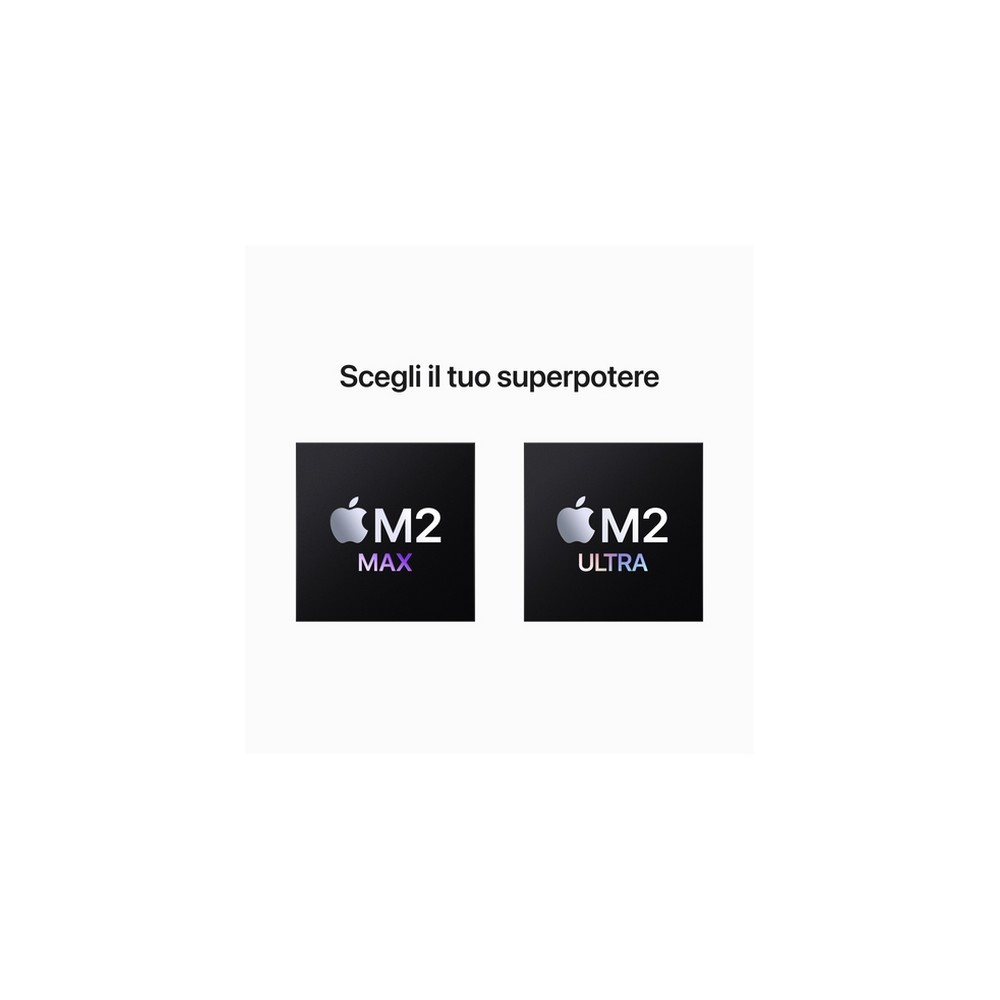 APPLE Mac Studio: Apple M2 Ultra chip con 24-core CPU 60-core GPU 1TB SSD Vendite Flash