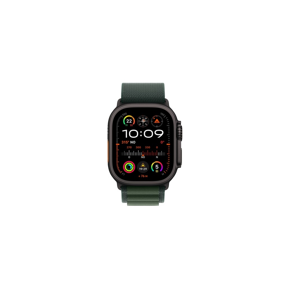 APPLE Apple Watch Ultra 2 GPS + Cellular 49mm Black Titanium Case with Dark Green Alpine Loop - Large Offerta Anniversario