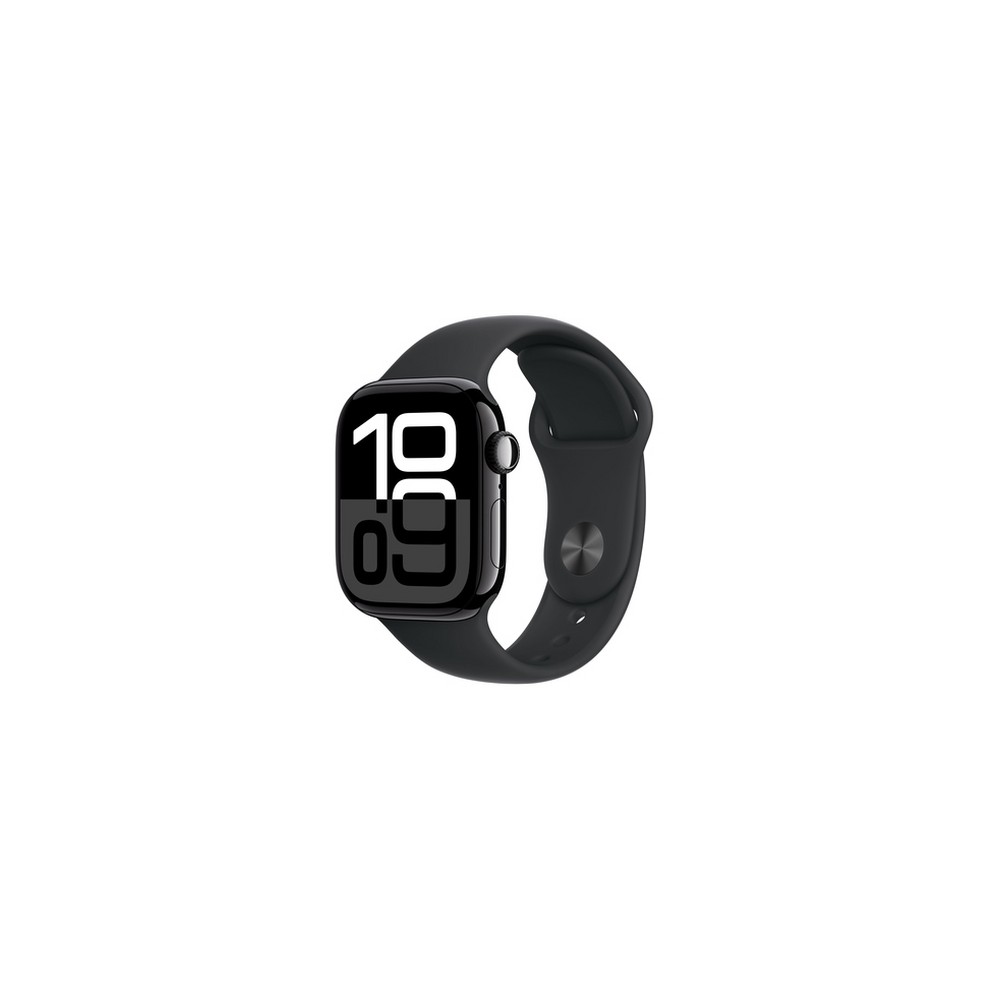 APPLE Apple Watch Series 10 GPS + Cellular 42mm Jet Black Aluminium Case with Black Sport Band - M/L Only for today