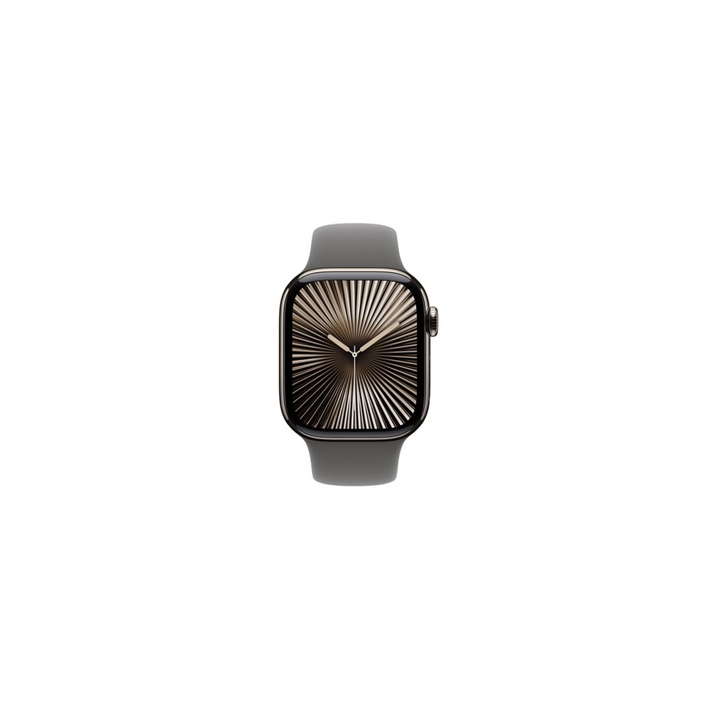 APPLE Apple Watch Series 10 GPS + Cellular 42mm Natural Titanium Case with Stone Grey Sport Band - M/L Super sconto