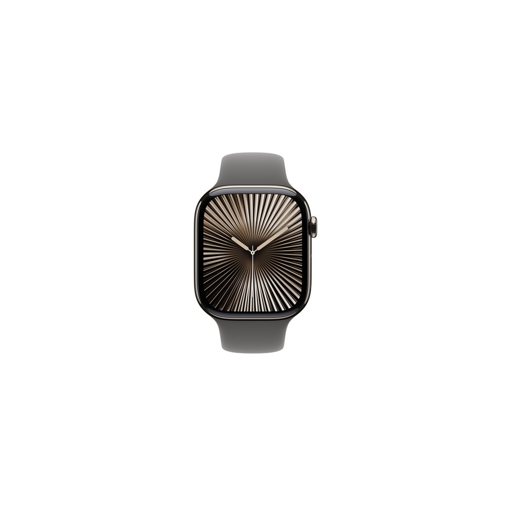 APPLE Apple Watch Series 10 GPS + Cellular 46mm Natural Titanium Case with Stone Grey Sport Band - M/L Italia
