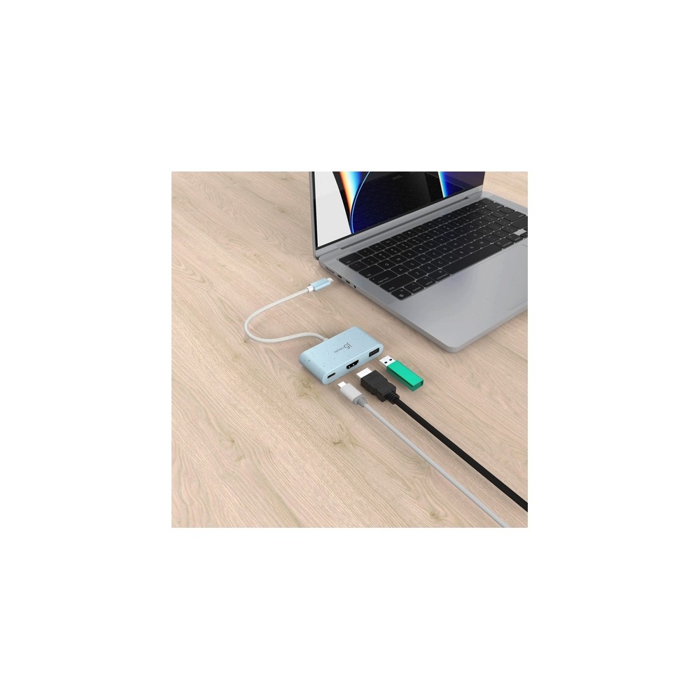 j5create Eco-Friendly USB-C to HDMI & USB Type-A with Power Delivery Smaltimento dello stoccaggio