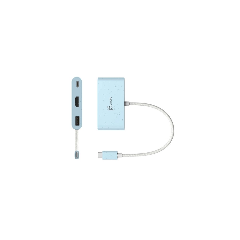 j5create Eco-Friendly USB-C to HDMI & USB Type-A with Power Delivery Smaltimento dello stoccaggio