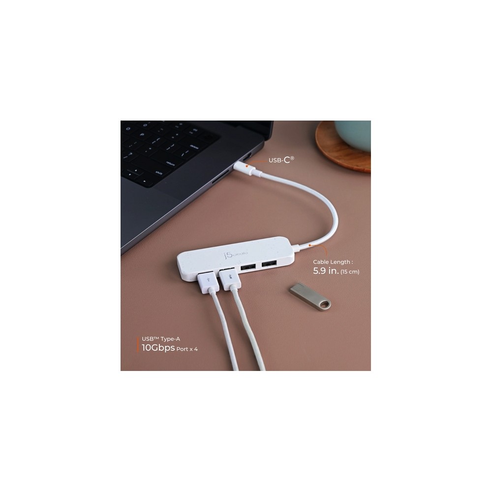 j5create Eco-Friendly USB-C to 4-Port Type-A Gen 2 Hub Grandi sconti