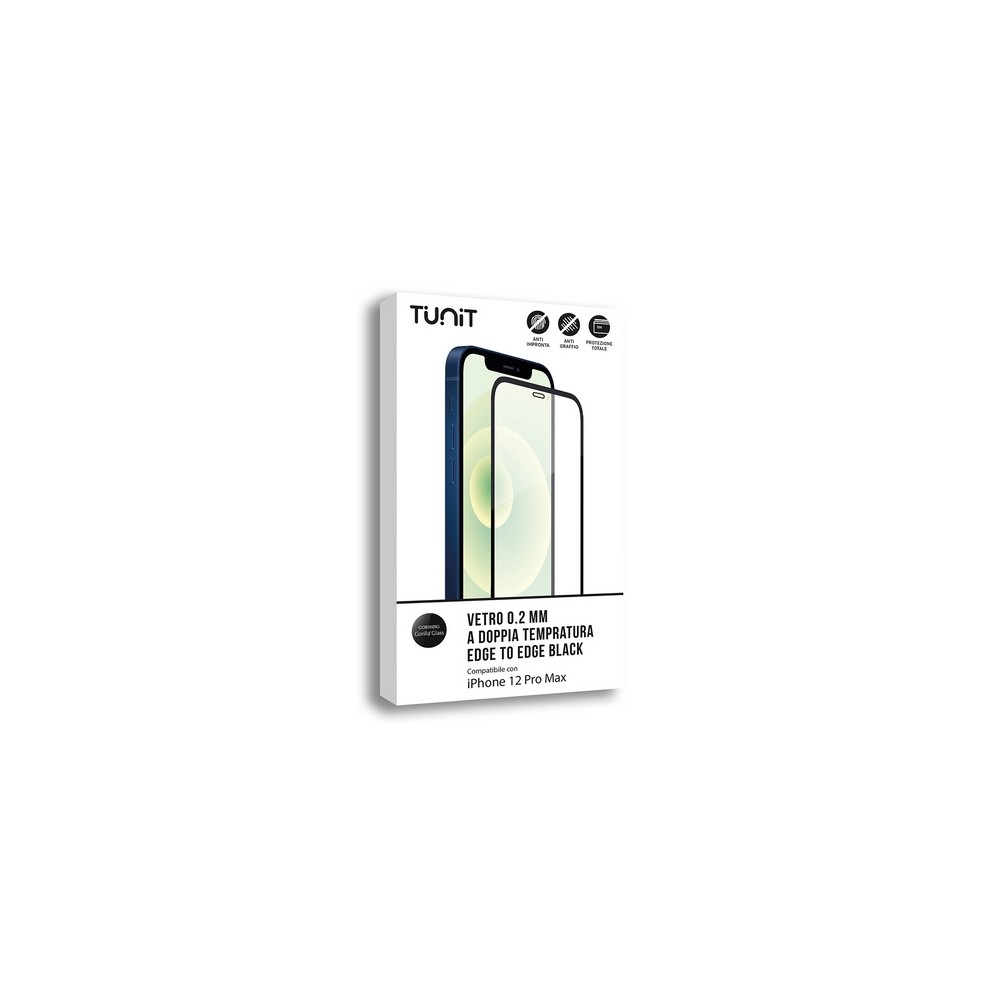TUNIT Vetro "Edge to Edge"a doppia tempratura per iPhone 12 Pro Max Cyber Monday